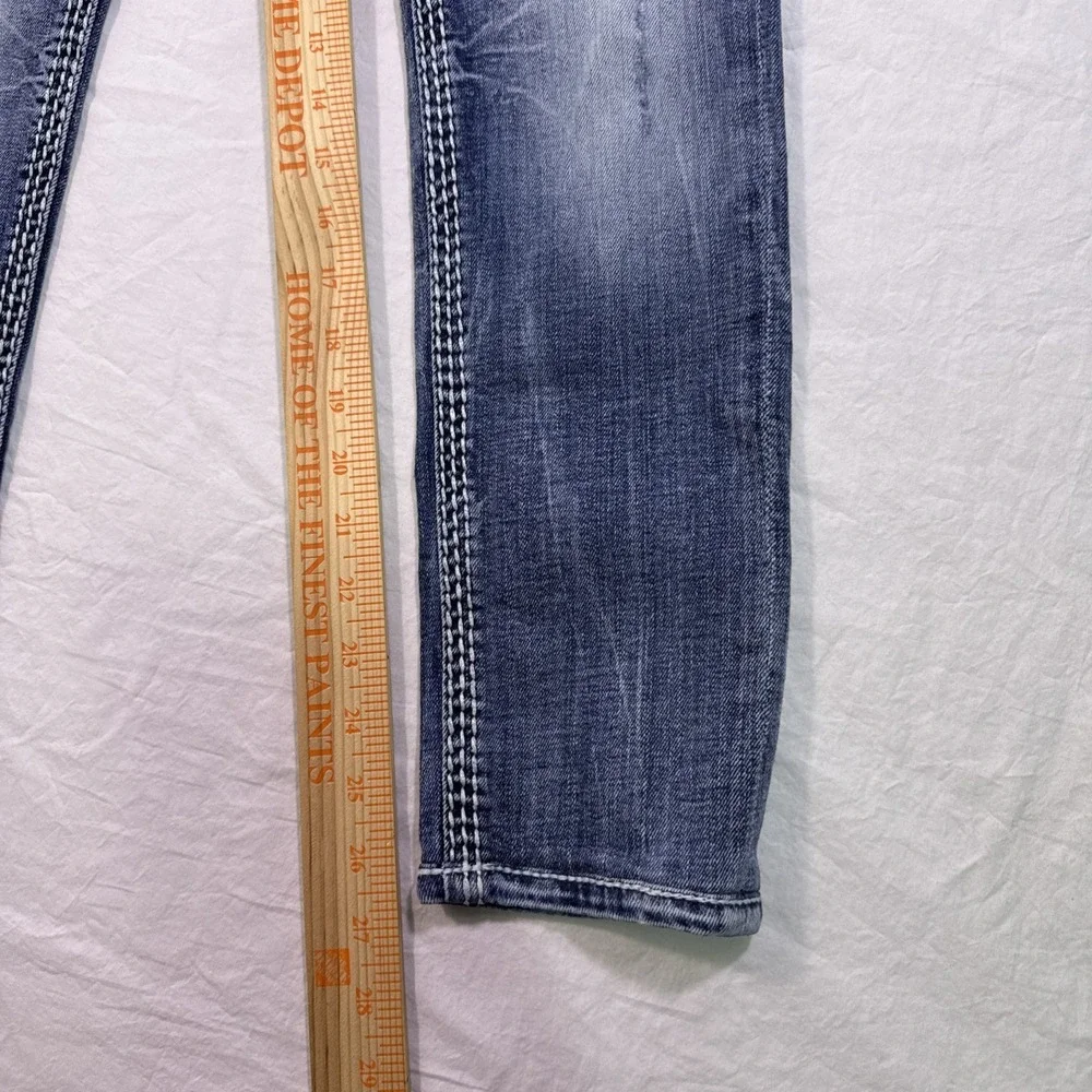 Rock Revival Jeans Women 27   BENITA  SKINNY  rhinestones embelished